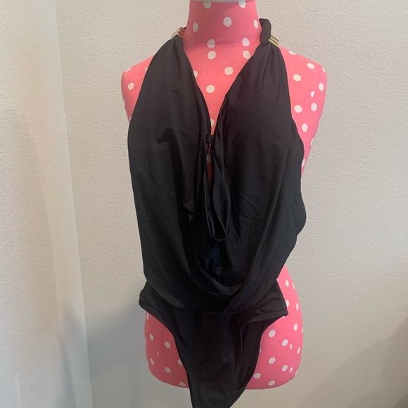 Bar III Other - Black Bar III Bathing Suit with Gold Details